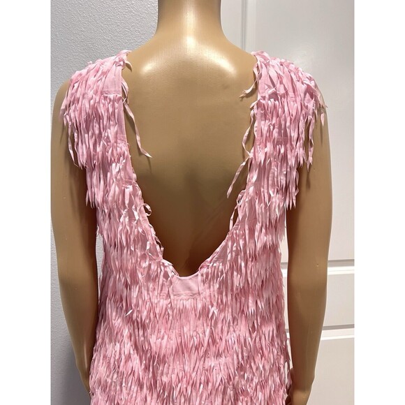 Zara Pink Textured Midi Dress - Picture 10 of 13